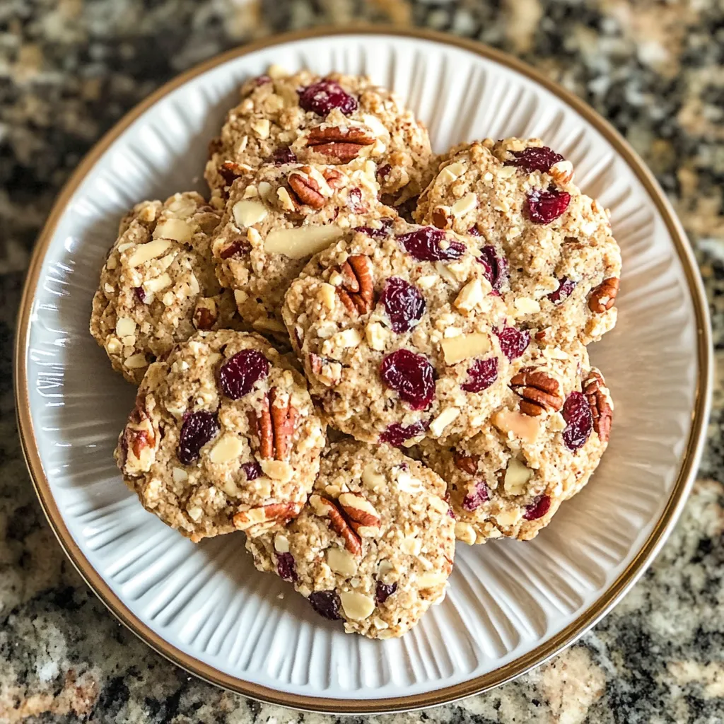 Photo of featured for Delightful No-Bake Cranberry Pecan Praline Cookies That Will Wow Your Taste Buds