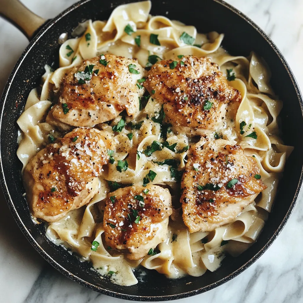 Photo of featured for One-Pan Chicken with Buttered Noodles: A Simple Dinner Delight
