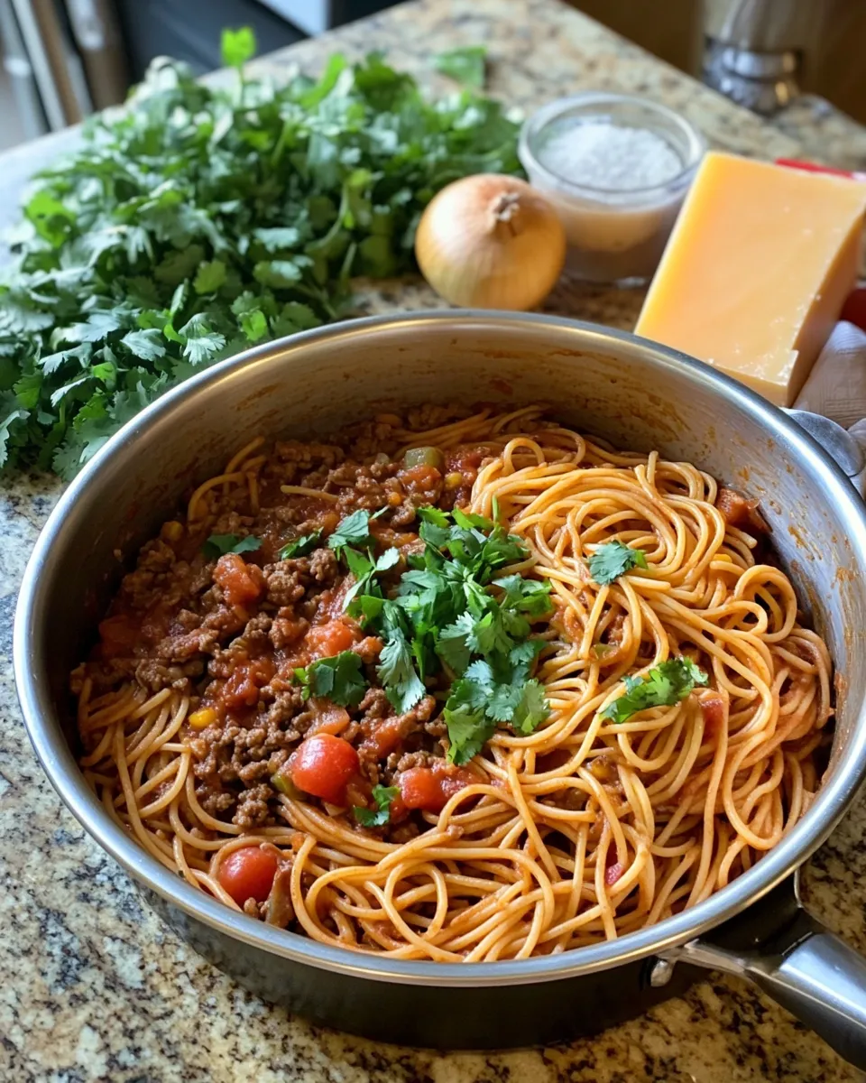 Ingredients for Savor the Flavor: One Pot Taco Spaghetti That Will Wow Your Taste Buds