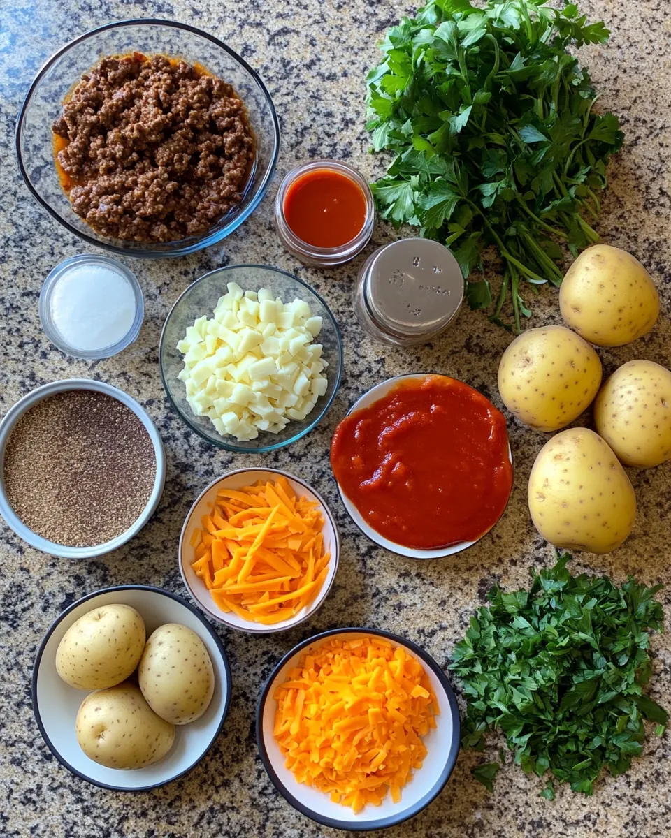 Ingredients for One-Pan Wonder: Sloppy Joe Potato Skillet Delight