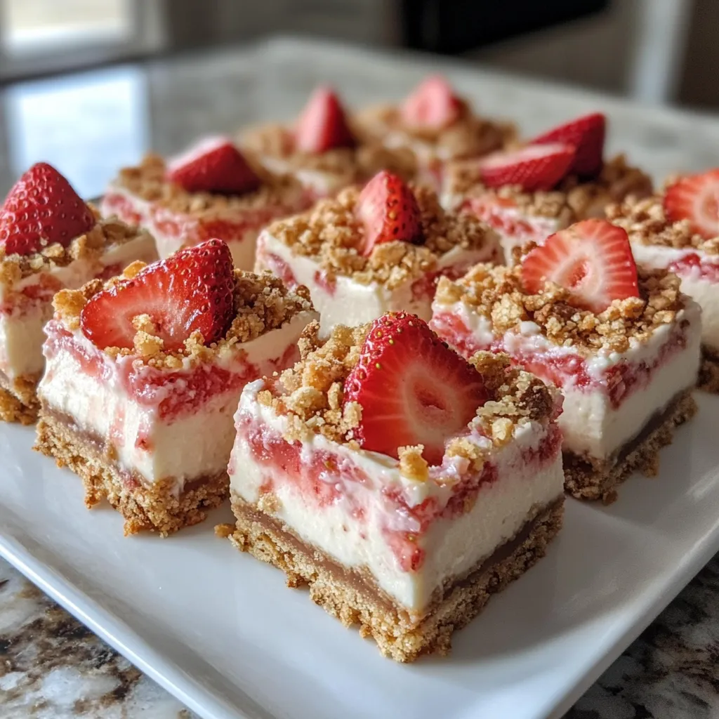 Photo of featured for Irresistible Strawberry Crunch Cheesecake Chunks: A Sweet Bite of Heaven