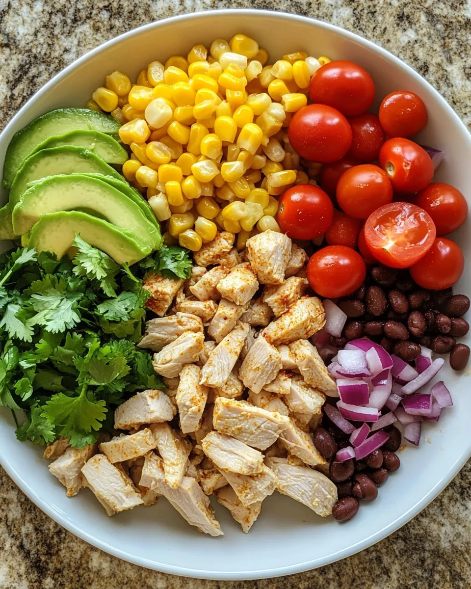 Ingredients for Savor the Southwest: A Delicious Tex-Mex Chopped Chicken Salad Recipe