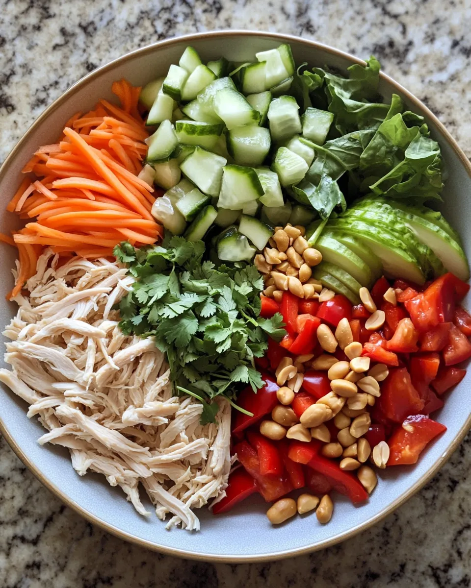Ingredients for Zesty Thai Chicken Salad: A Flavorful Twist on a Classic Favorite