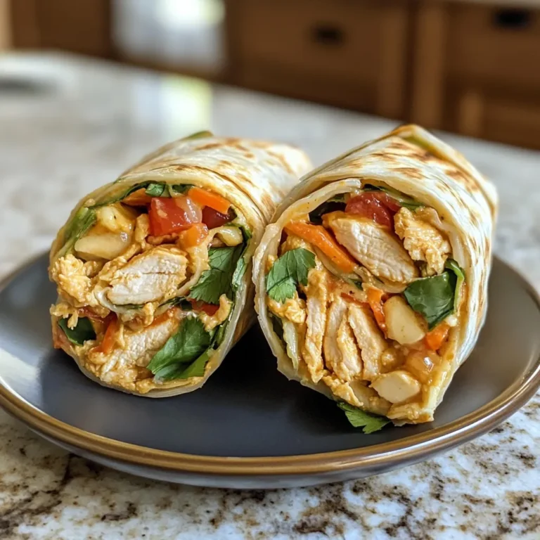 Photo of featured for Savory Thai Peanut Chicken Wraps: A Flavorful Adventure in Every Bite