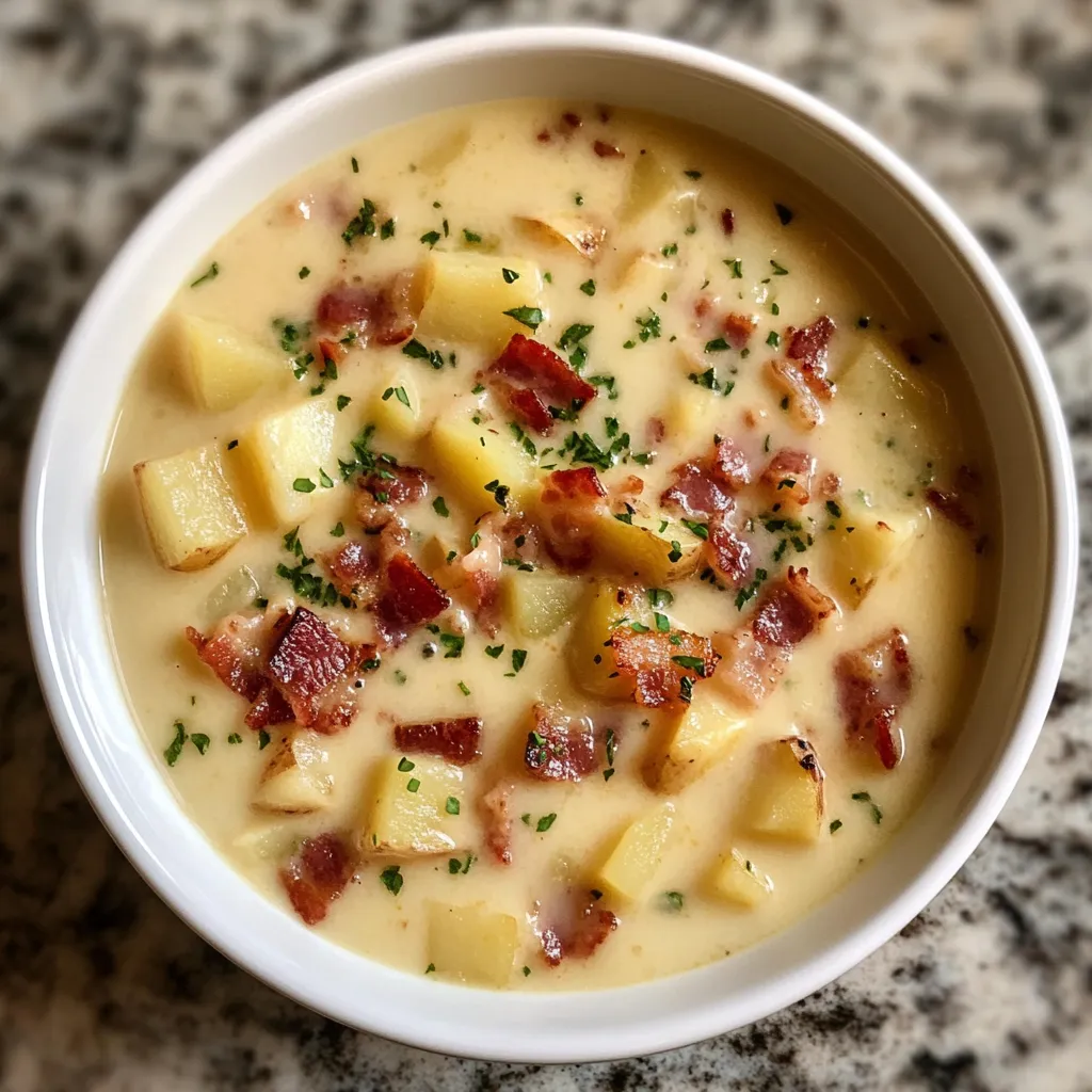 Photo of featured for Savor the Flavors of Wisconsin: Irresistible Bacon and Potato Cheese Soup Recipe