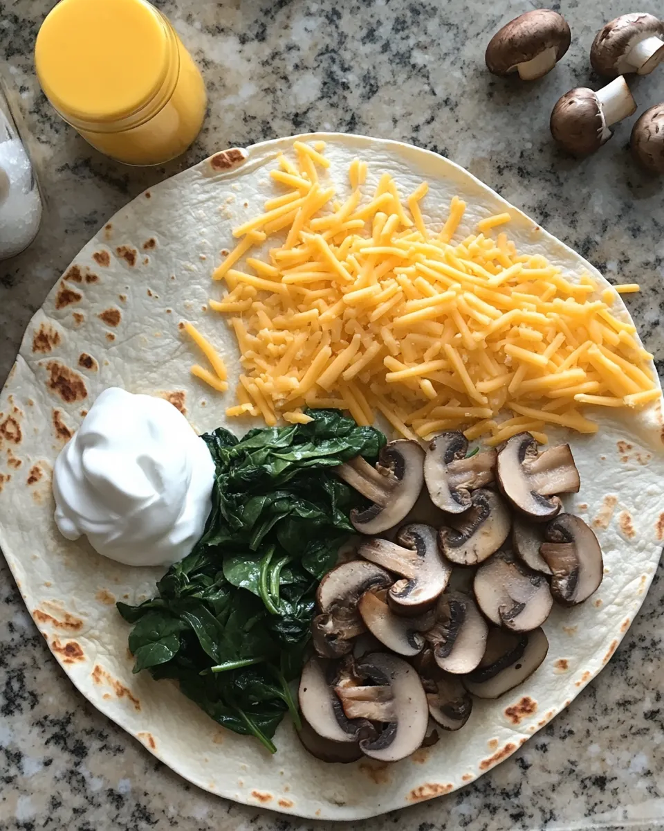 Ingredients for Savor the Flavor: Irresistible Baked Spinach Mushroom Quesadillas