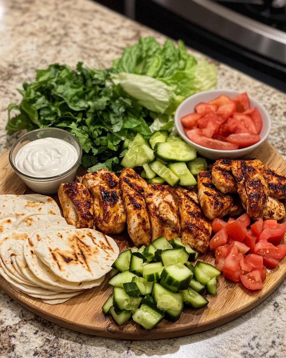 Ingredients for Irresistible Chicken Shawarma with Creamy Garlic Sauce: A Flavor Explosion