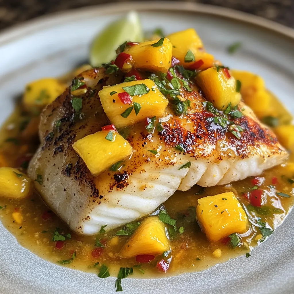 Photo of featured for Tropical Bliss: Savor the Flavors of Coconut Mango Fish