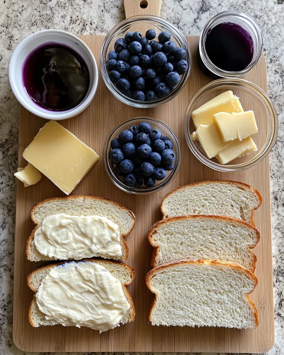 Ingredients for Elevate Your Taste Buds with Gourmet Blueberry Grilled Cheese Delights
