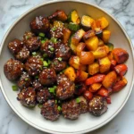Photo of featured for Savor the Flavor: Korean BBQ Meatballs with Roasted Vegetables Delight
