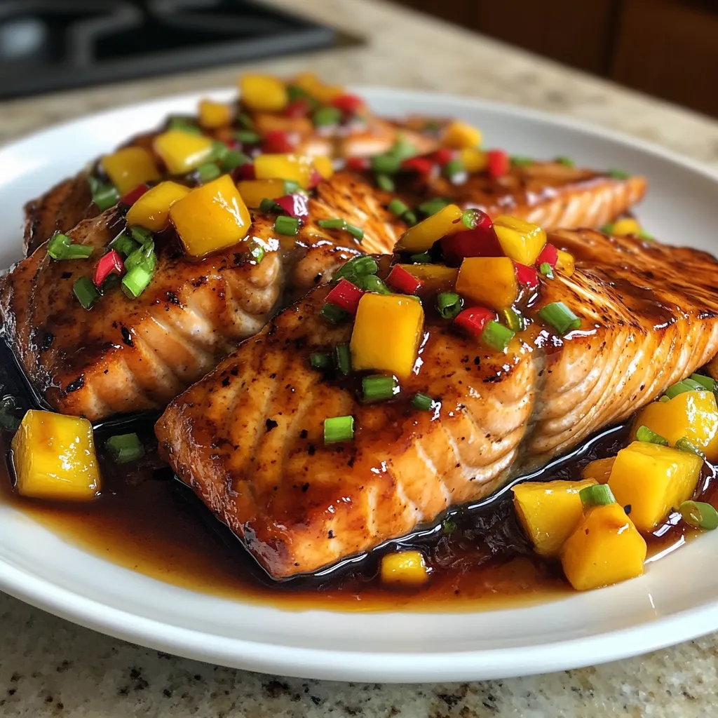 Photo of featured for Savor the Sweet and Savory Bliss of Mango Teriyaki Salmon