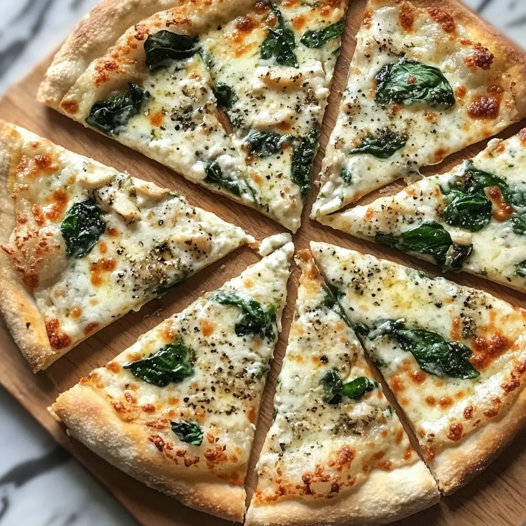 Photo of featured for Savor the Flavor: Irresistible Roasted Garlic Spinach White Pizza Delight