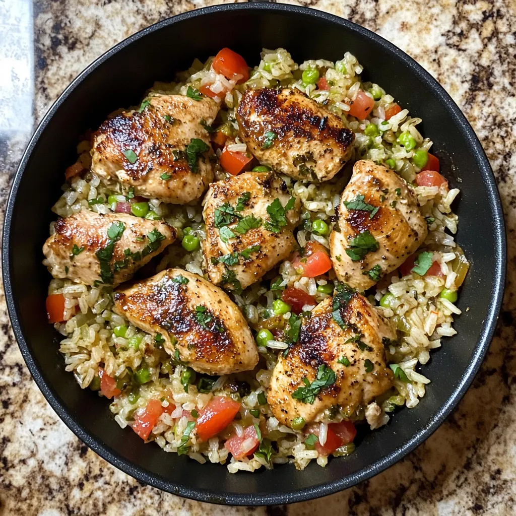Photo of featured for One-Pan Wonder: Salsa Verde Chicken & Rice Skillet Delight