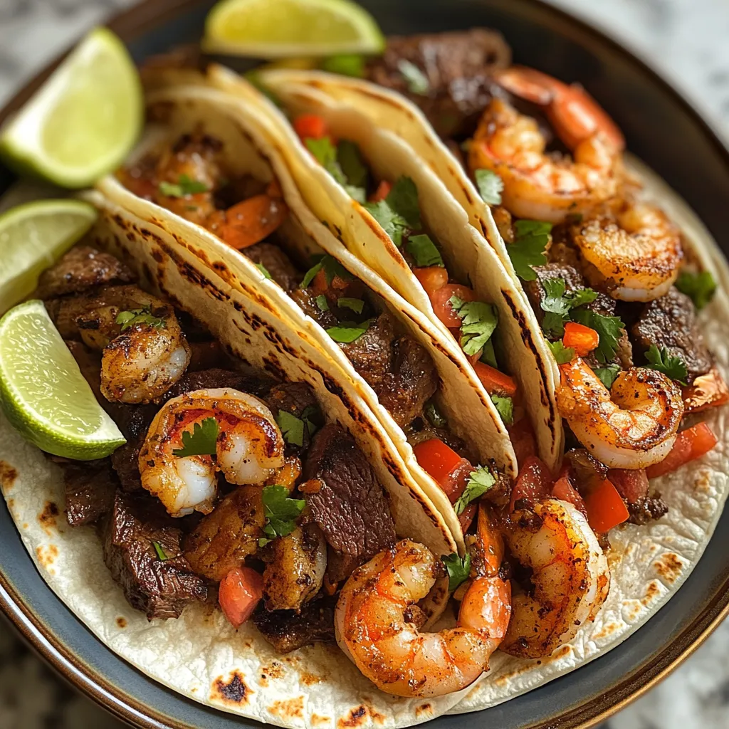 Photo of featured for Sizzling Shrimp and Steak Tacos: A Flavor Explosion in Every Bite
